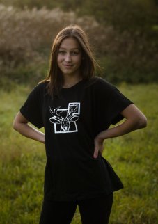 Unisex černé triko „Duch lesa”