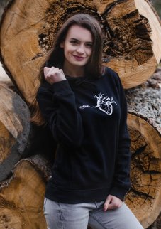 Unisex černá mikina s kapucí „Zázrak planety“