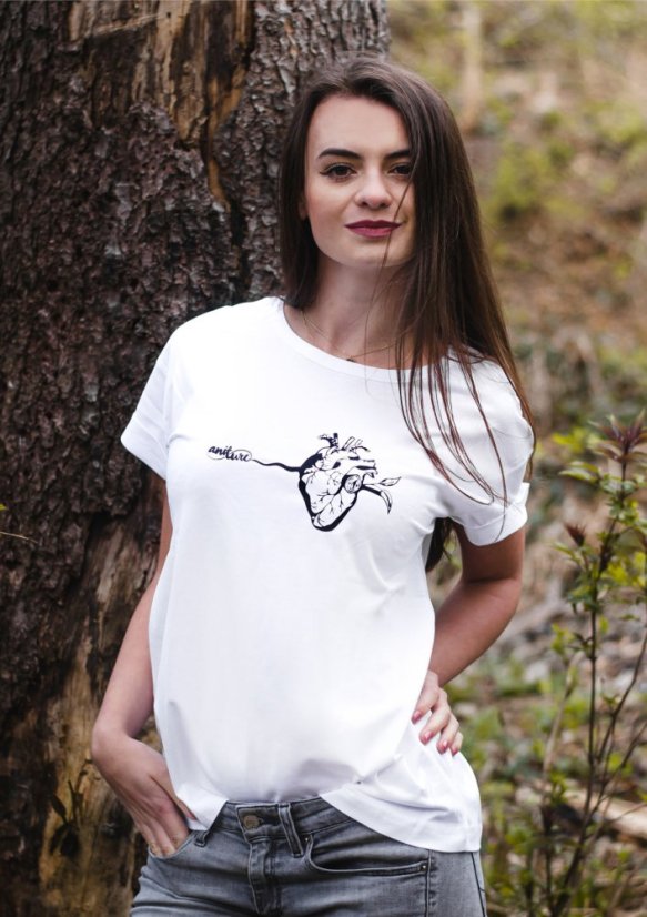 Unisex bílé triko „Zázrak planety” - Barva: Bílá, Velikost: L