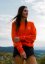Unisex oranžová mikina z bio bavlny, s výšivkou FIRE - Barva: Oranžová, Velikost: M